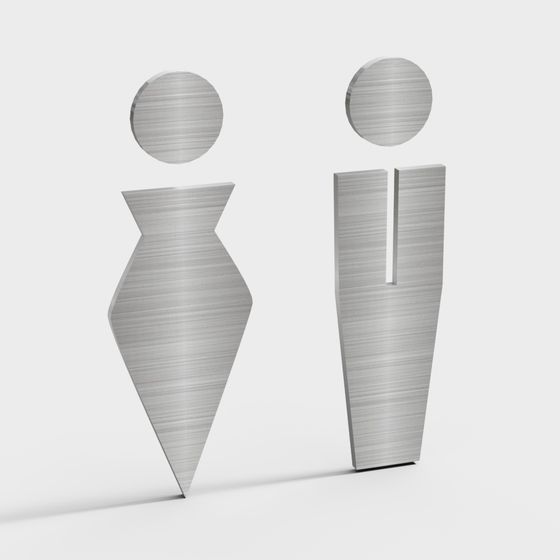 Stylish Gender Symbol 3D Model Design