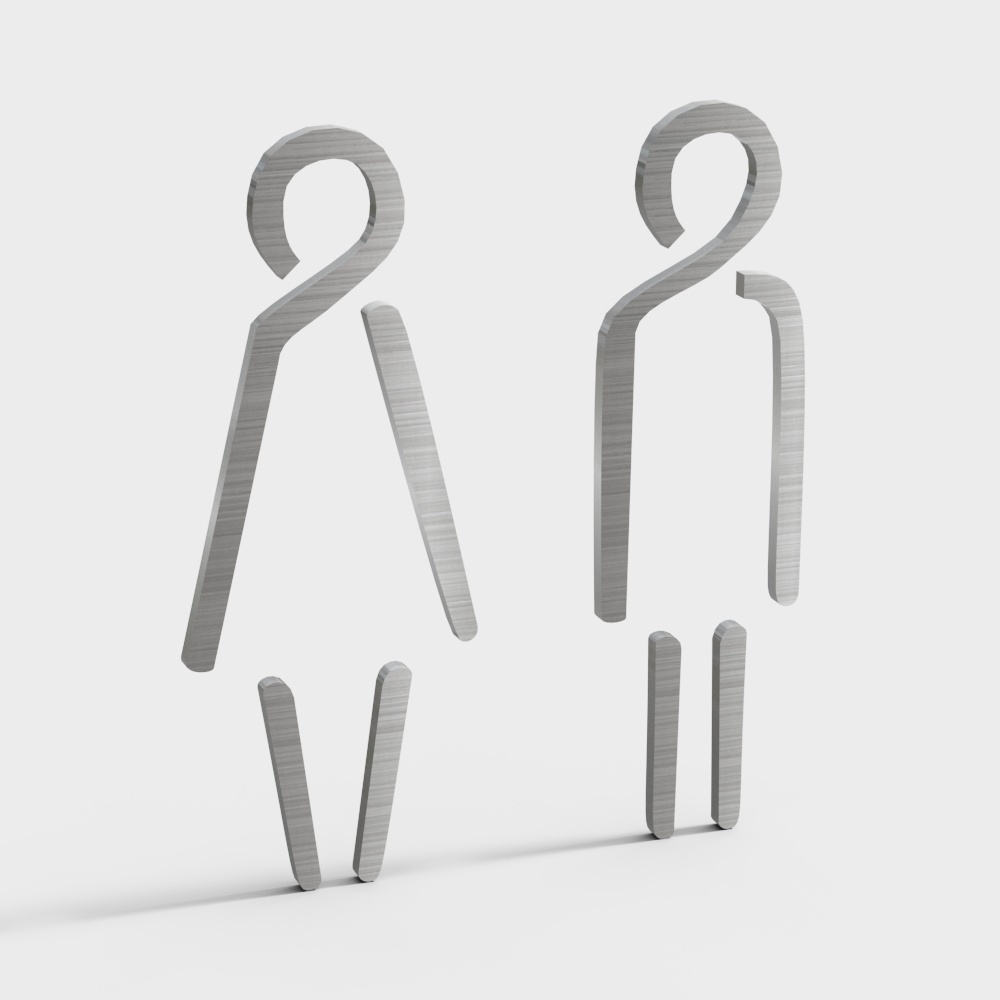 Letrero simple de baño