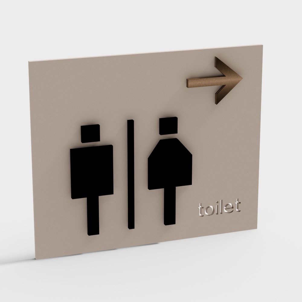 bathroom guide signs