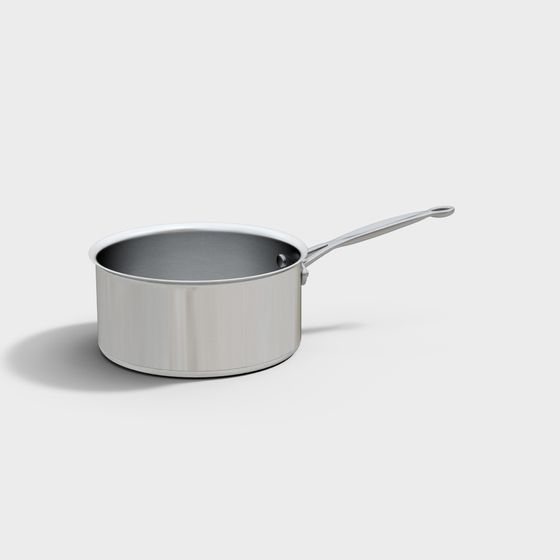 Stylish Stainless Steel Pot 3D model for Kitchens