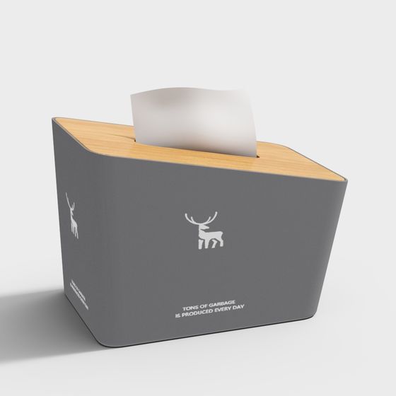 Stylish Tissue Box 3D model for Modern Interiors