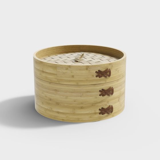 Traditional Bamboo Steamer 3D model