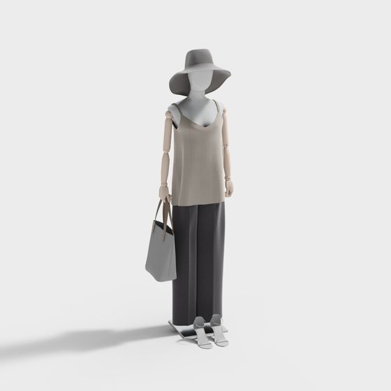Chic Urban Fashion Model 3D model
