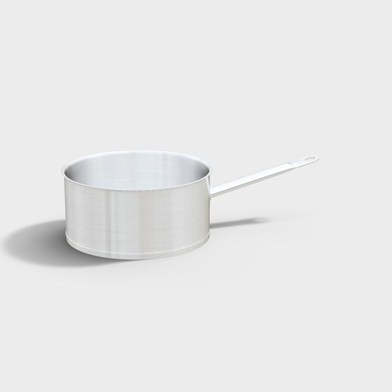 Elegant Stainless Steel Pot 3D model for Kitchens