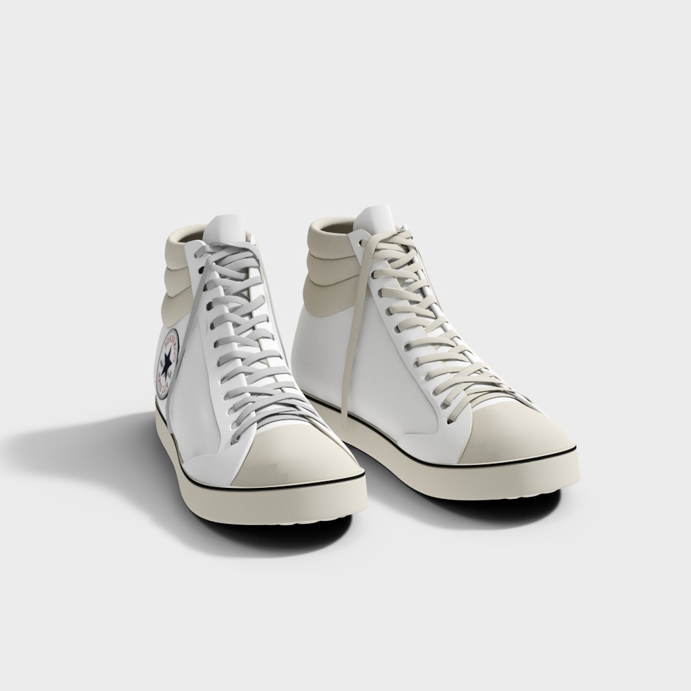 Modern black high top shoes