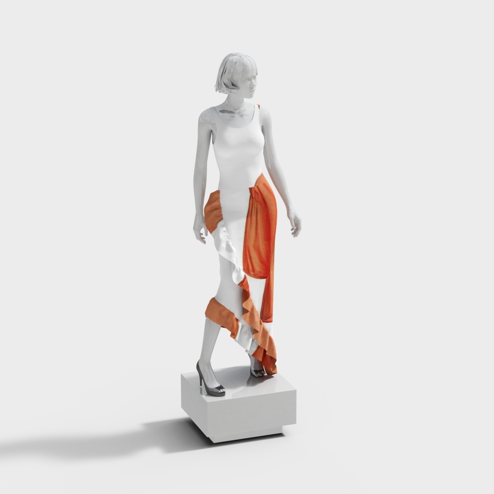 Modern clothing skirt model