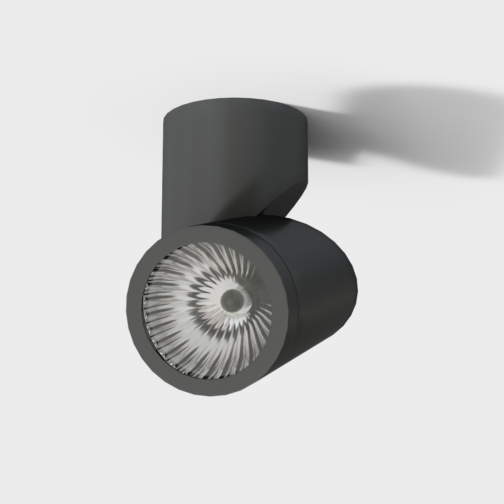 Modern surface-mounted gray spotlight