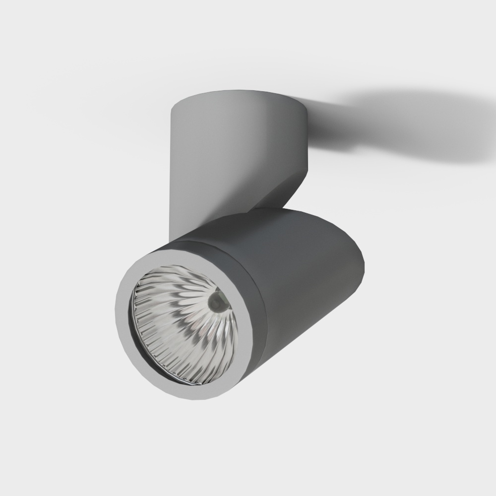 Modern surface-mounted white spotlight