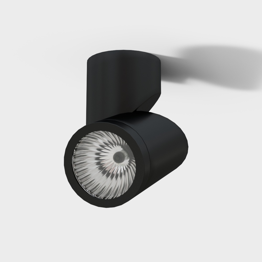 Modern surface mounted black spotlight