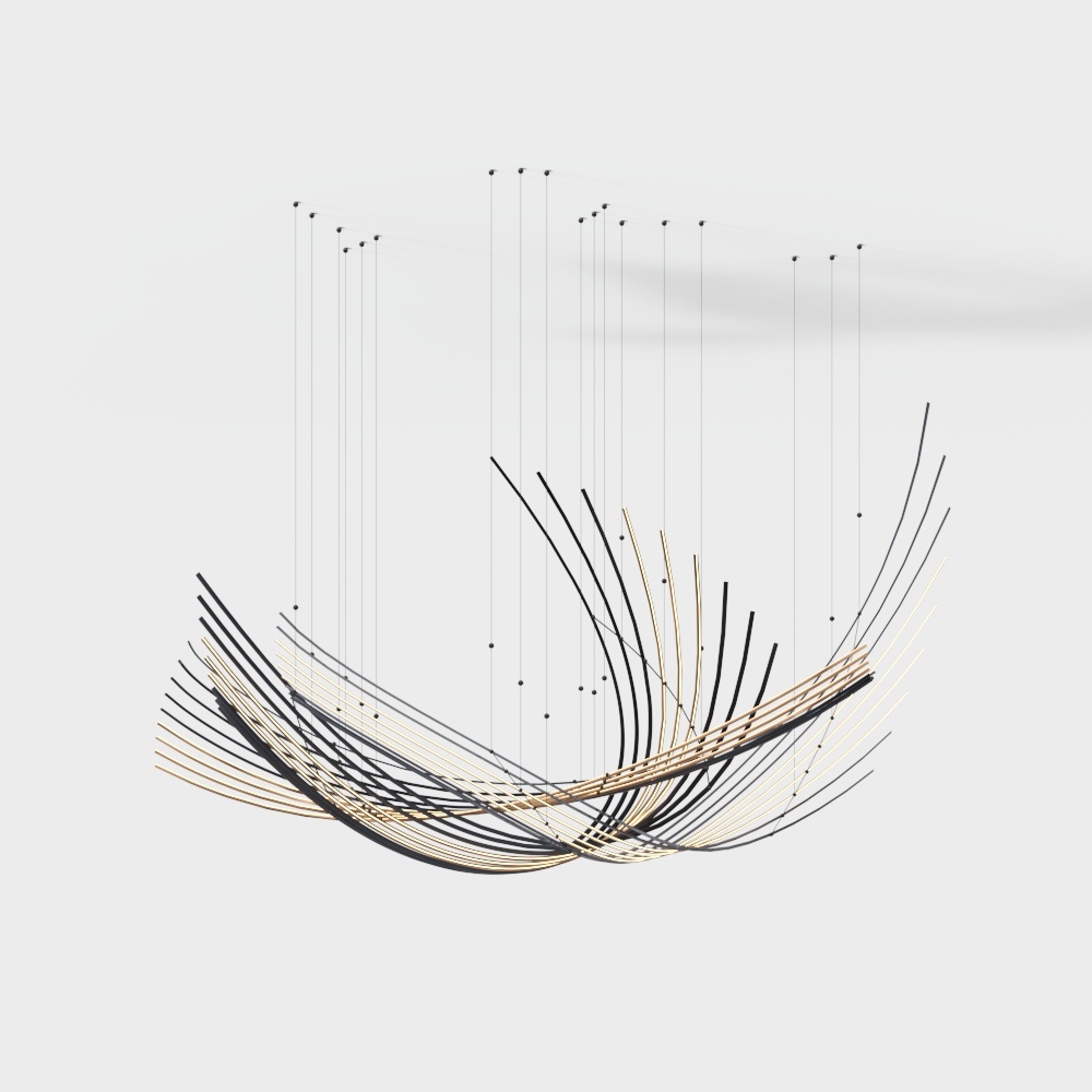 Modern feather art chandelier