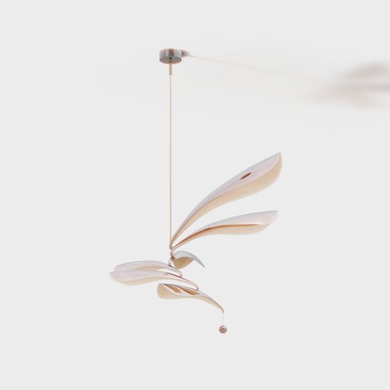 Flowing Light Chandelier 3D model