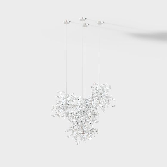 Elegant Crystal Chandelier 3D model for Professional Design