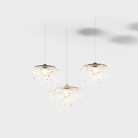 Stylish Low-Poly Chandelier 3D model for Modern Interiors
