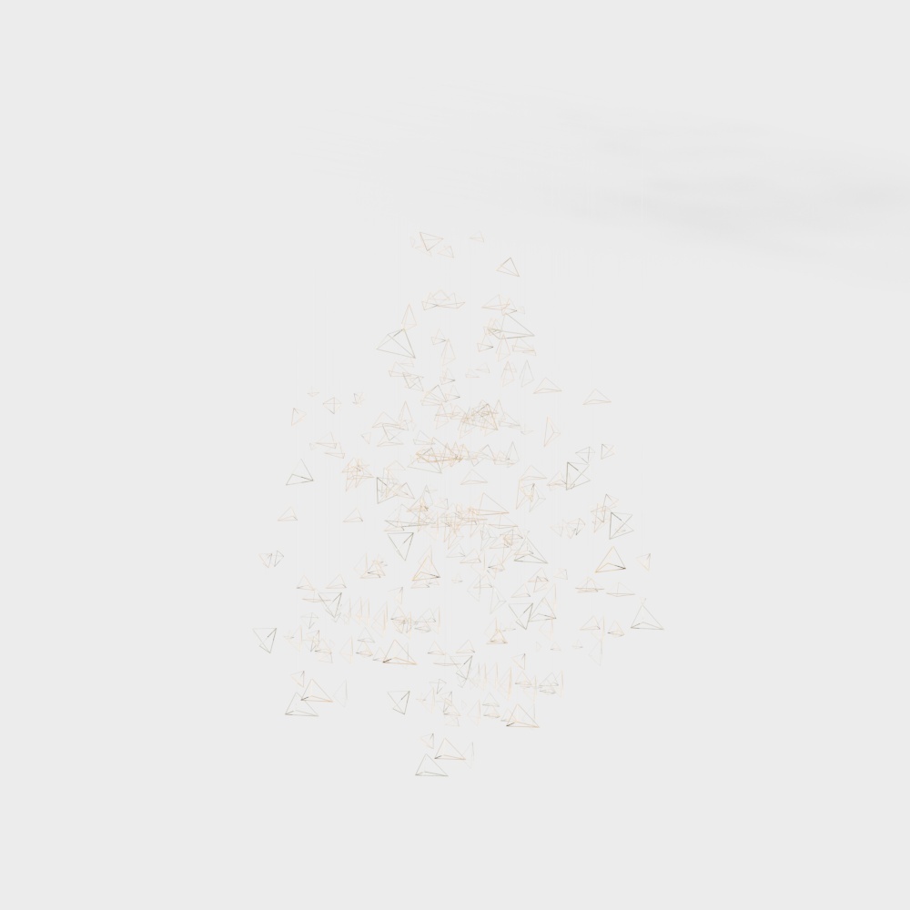 Modern three-dimensional triangle art chandelier