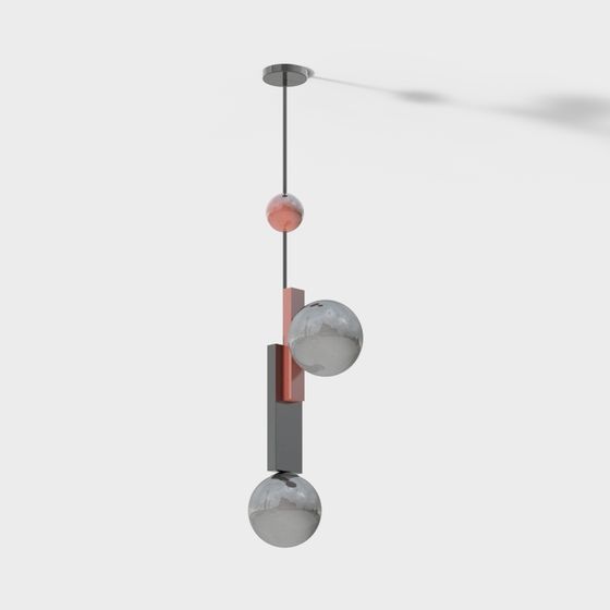 Stylish Low Poly Light Fixture 3D model for Interior Design