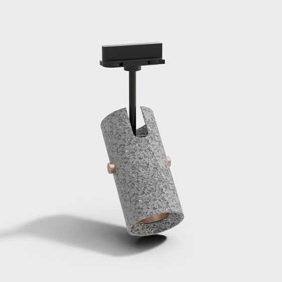 Industrial-Style Track Light 3D model for Modern Spaces