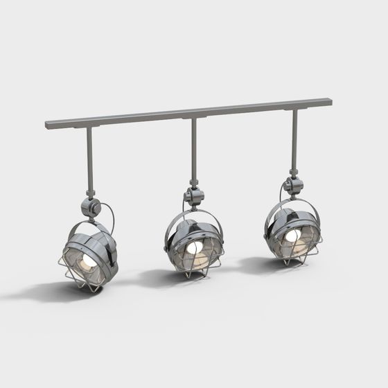 Industrial Aesthetic Track Light Series 3D model