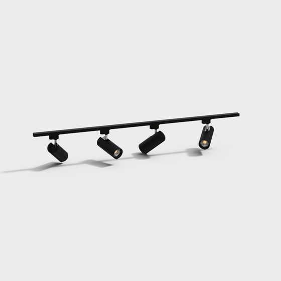 Minimalist Track Light 3D model for Modern Spaces