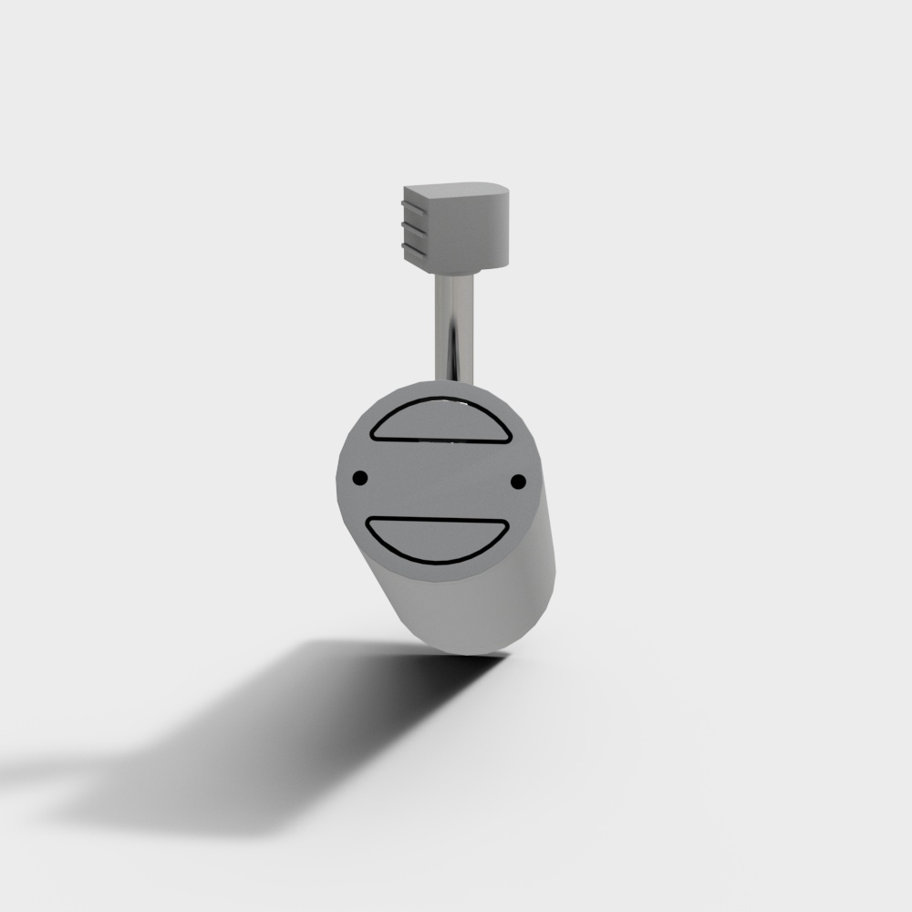 Modern surface mounted white single tube track spotlight