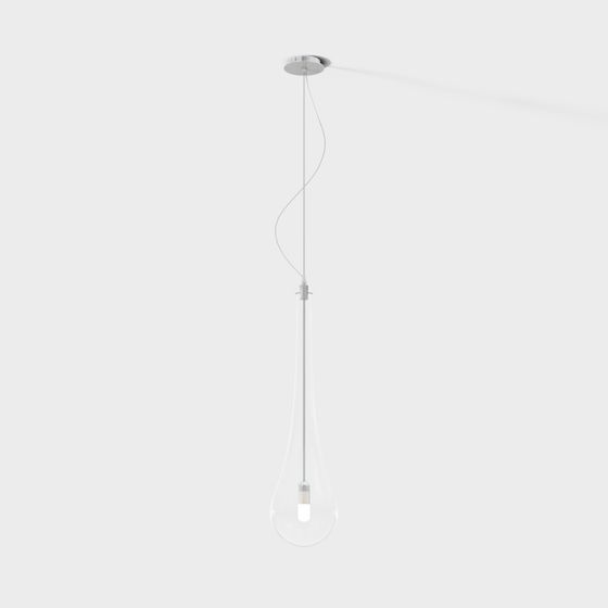 Elegant Flow Pendant Light 3D model