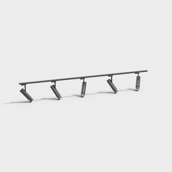 Sleek Track Light 3D model for Modern Designs