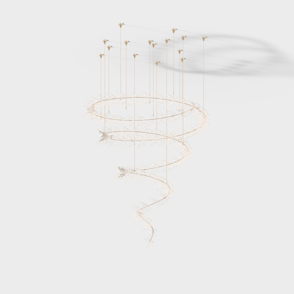 Modern maple leaf art chandelier