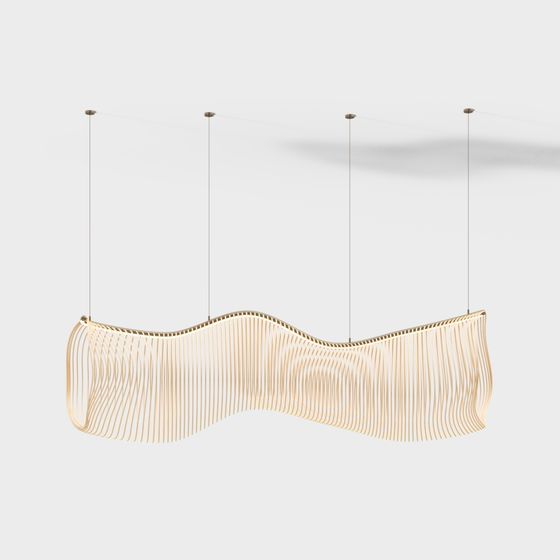 Elegant Wave-Shaped 3D Model for Modern Design