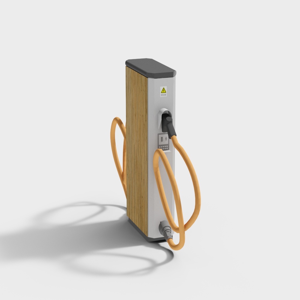 モダン 駐車場 2面 充電ポール