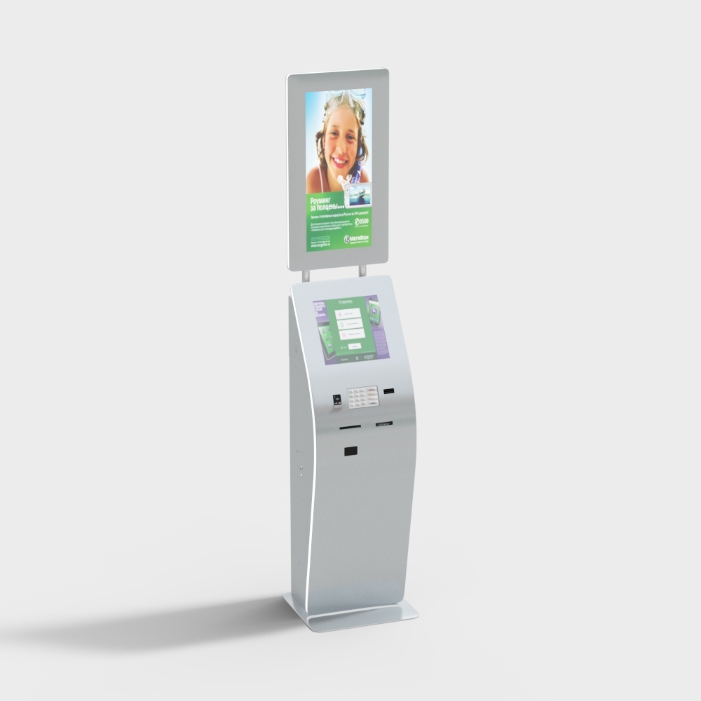 Modern Self-Service Kiosk 3D Model
