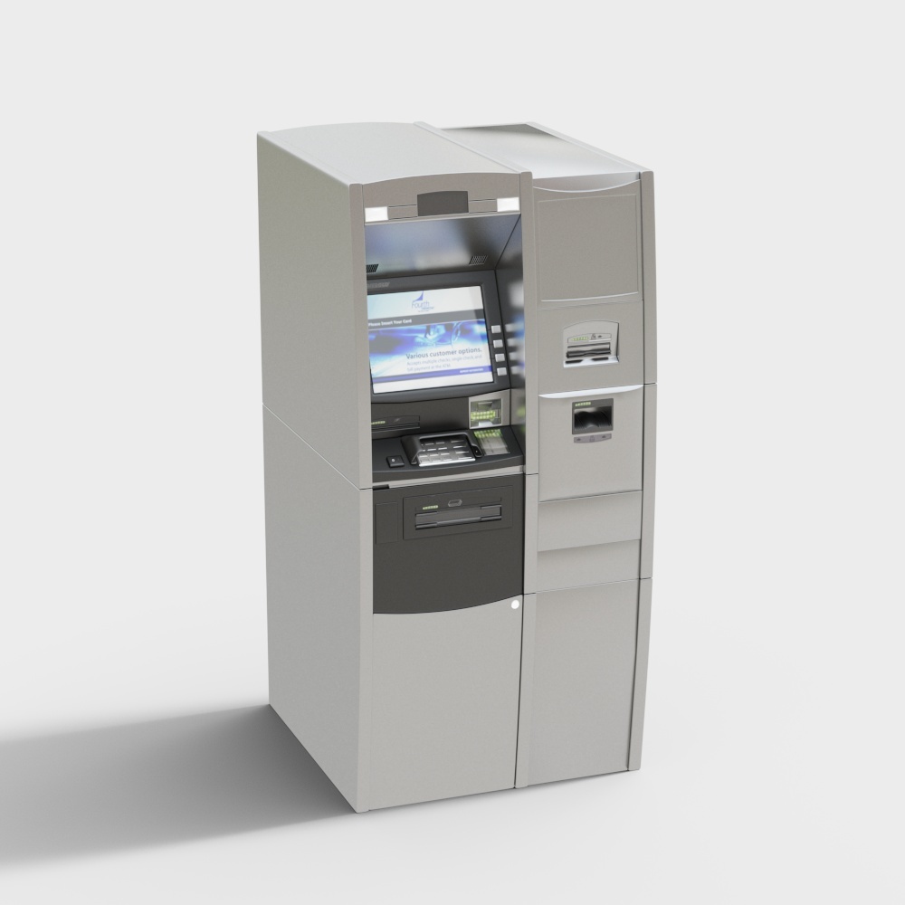 Realistic Low-Polygon ATM 3D model