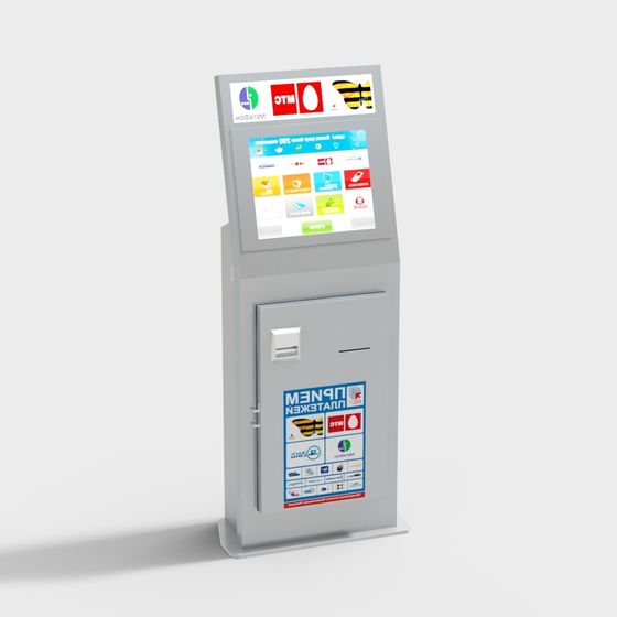 Stylish Smart Information Kiosk 3D model