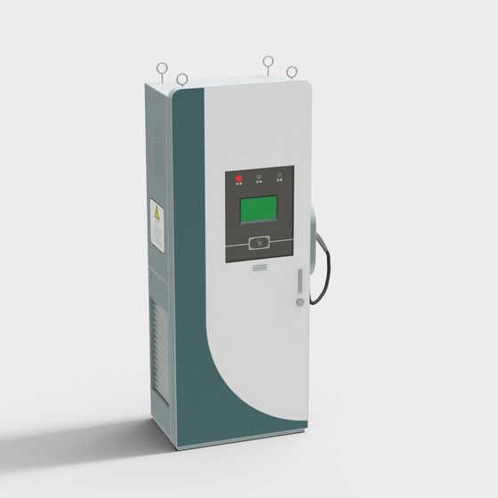 Modern Low-Polygon Charging Station 3D model
