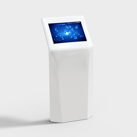 Sleek Interactive Kiosk 3D model