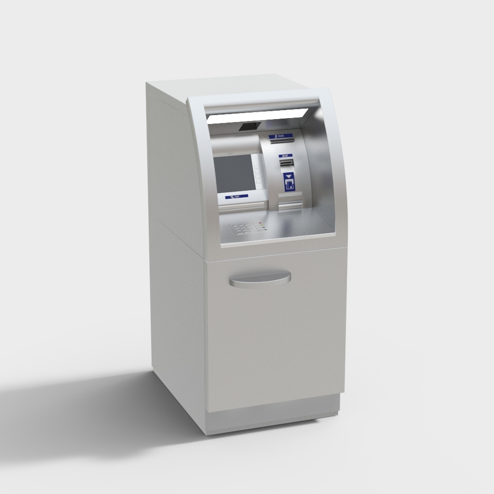 Modern ATM black self-service teller machine