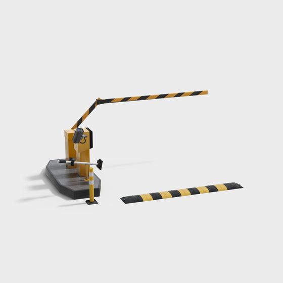 Polygonal Safety Guardrail 3D model for Urban Design