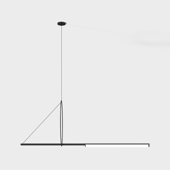 Elegant Low Polygon Pendant Light 3D model