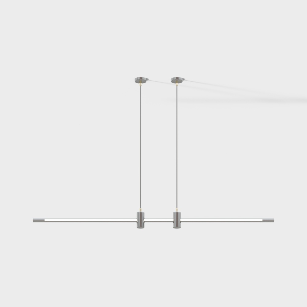 Light luxury small round black strip chandelier