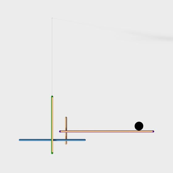 Unique Geometric Low-Poly 3D Model