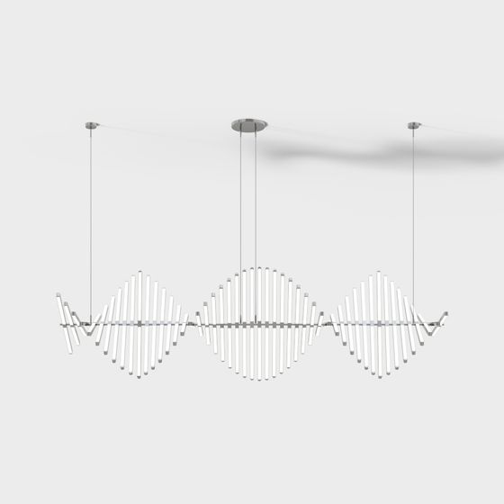 Wavy Pendant Light 3D model
