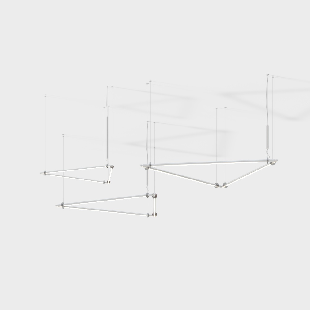 Modern Nordic triangle strip chandelier