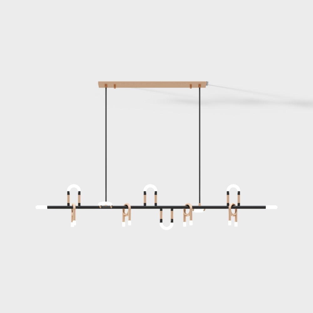 Light luxury U-shaped strip chandelier