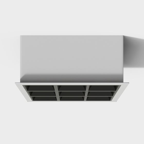 Urban Ventilation Grate Low-Poly 3D model