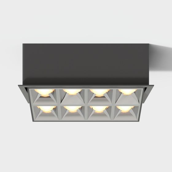 Contemporary Low-Poly Ceiling Light 3D model