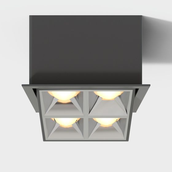 Stylish Low-Poly Ceiling Light 3D model