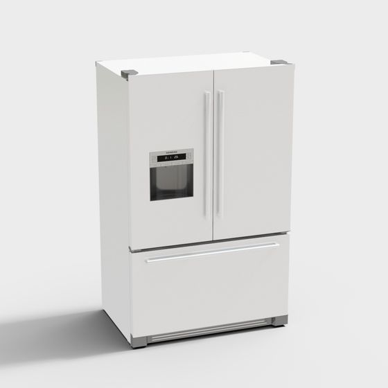 Modern Minimalist Refrigerator 3D model
