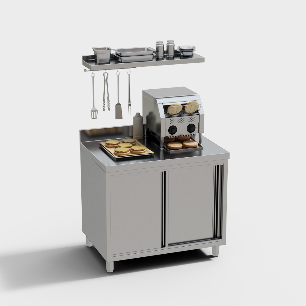 Étagère de cuisine moderne pour aliments