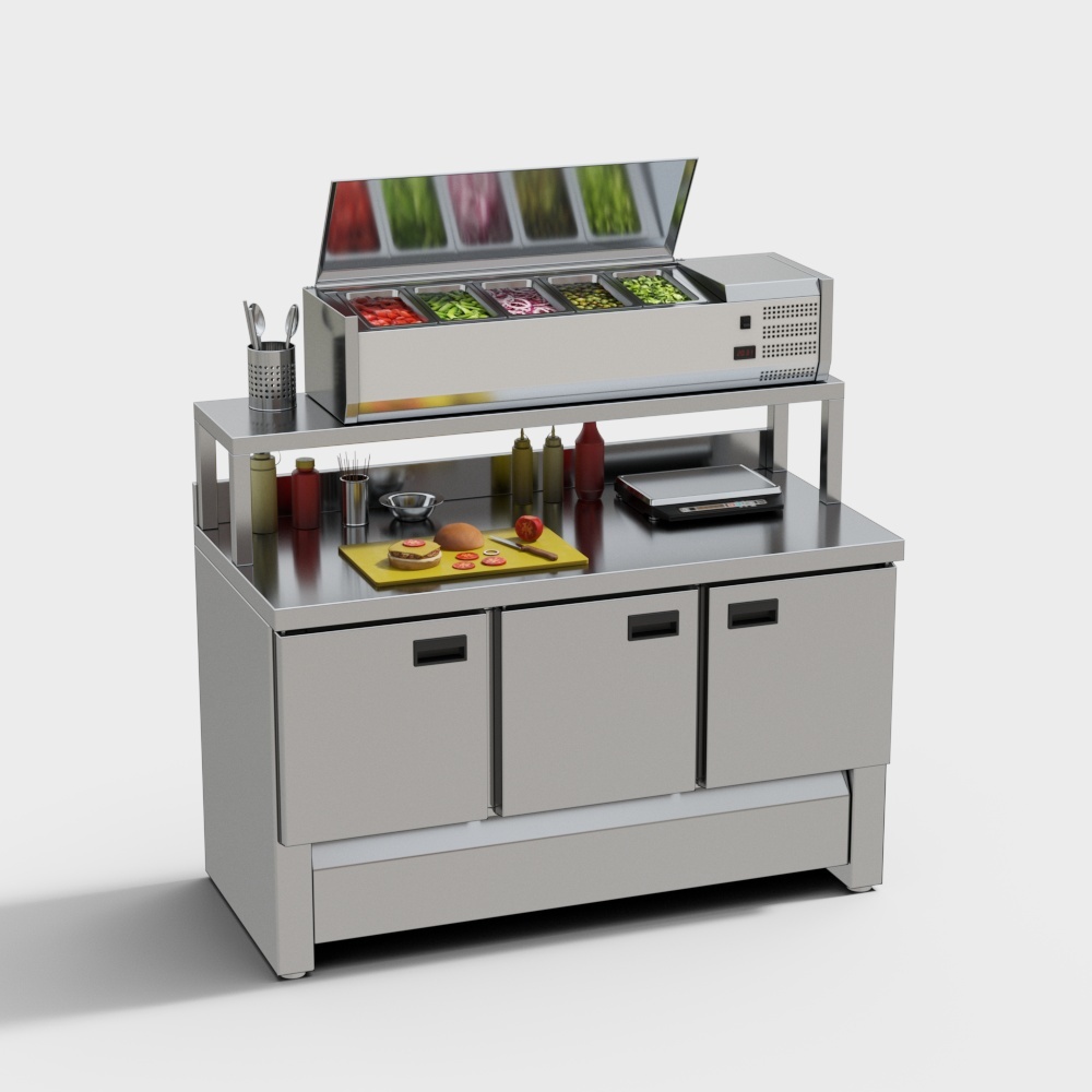 Modern kitchen drink and food rack