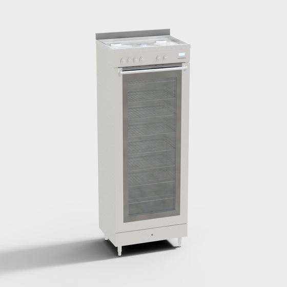 Sleek Modern Refrigerator 3D model