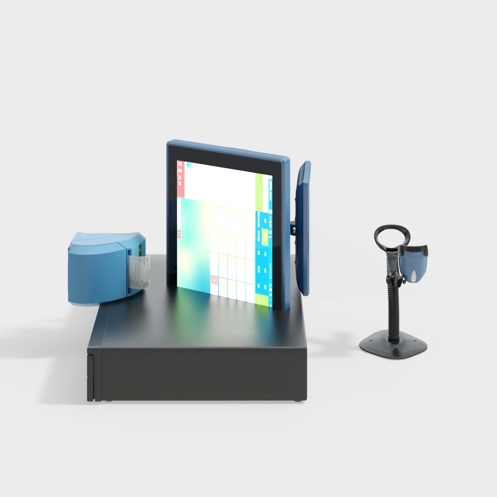 Shopping mall supermarket cashier