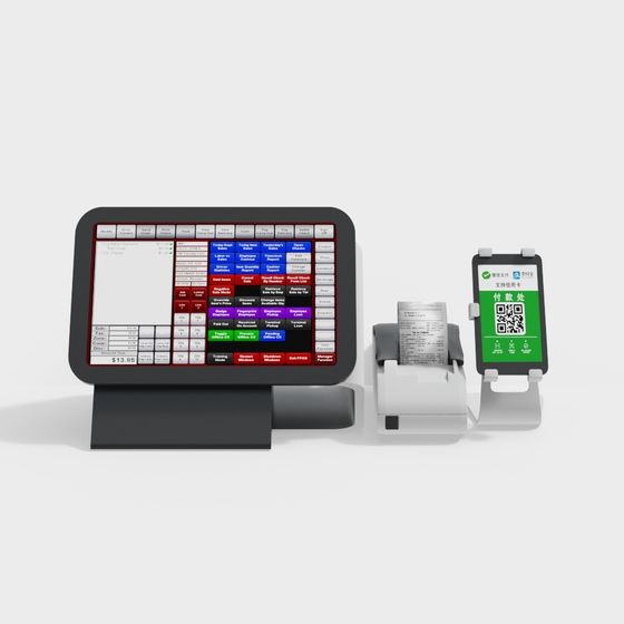 Stylish Cash Register 3D model for Modern Design